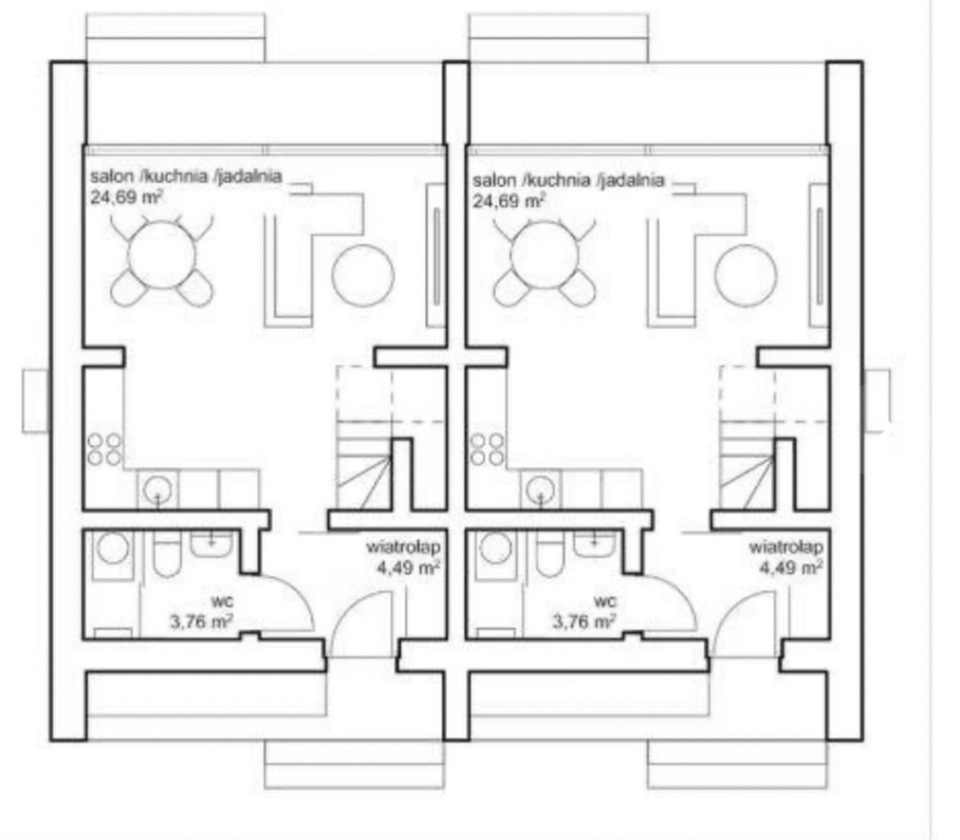 Nowoczesny Dom Bliźniak W żninie – 72m2